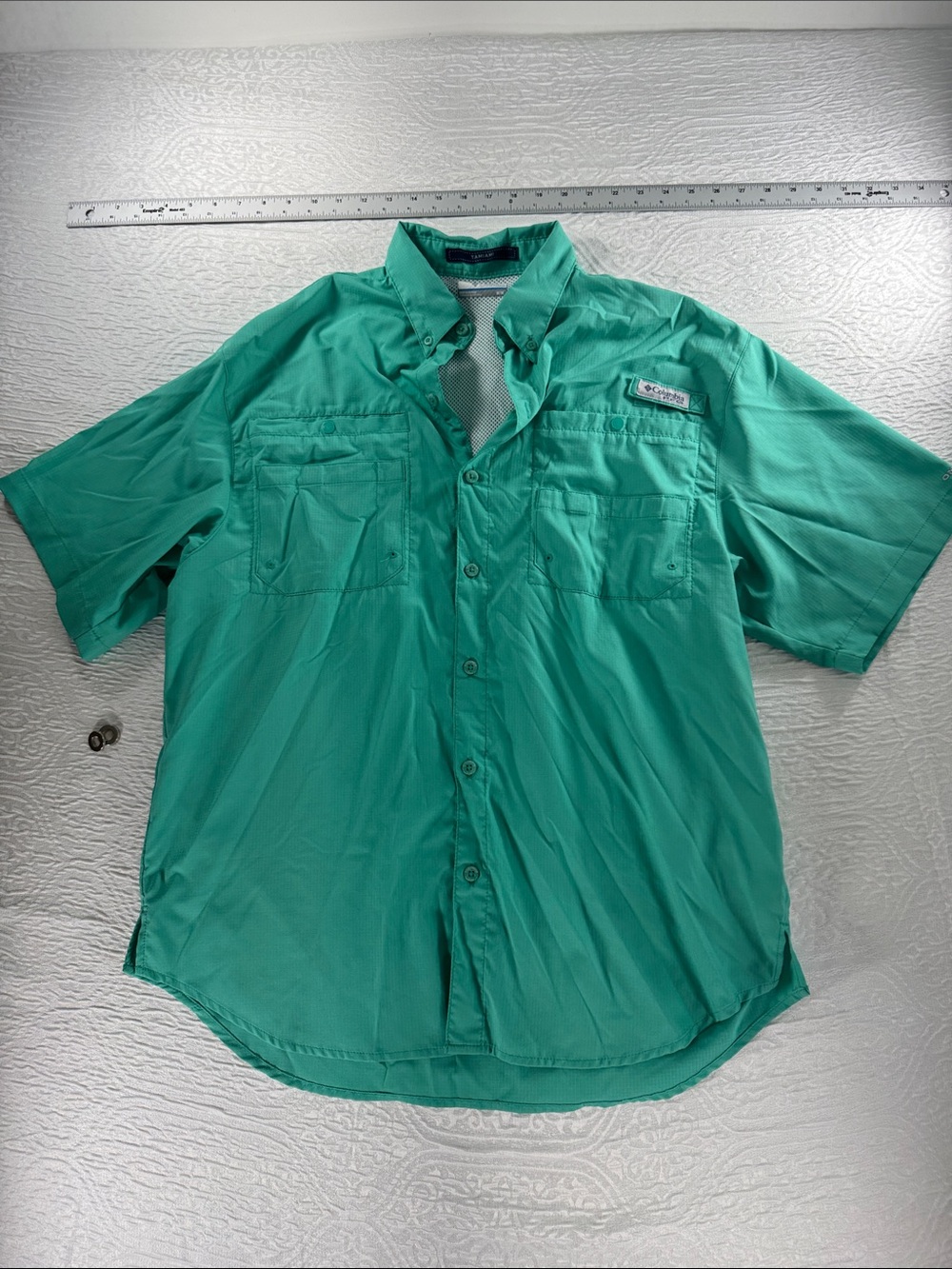 Columbia Teal Short-Sleeve Performance Shirt
